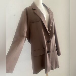 SHEIN Curve 3XL Oversized Brown Blazer